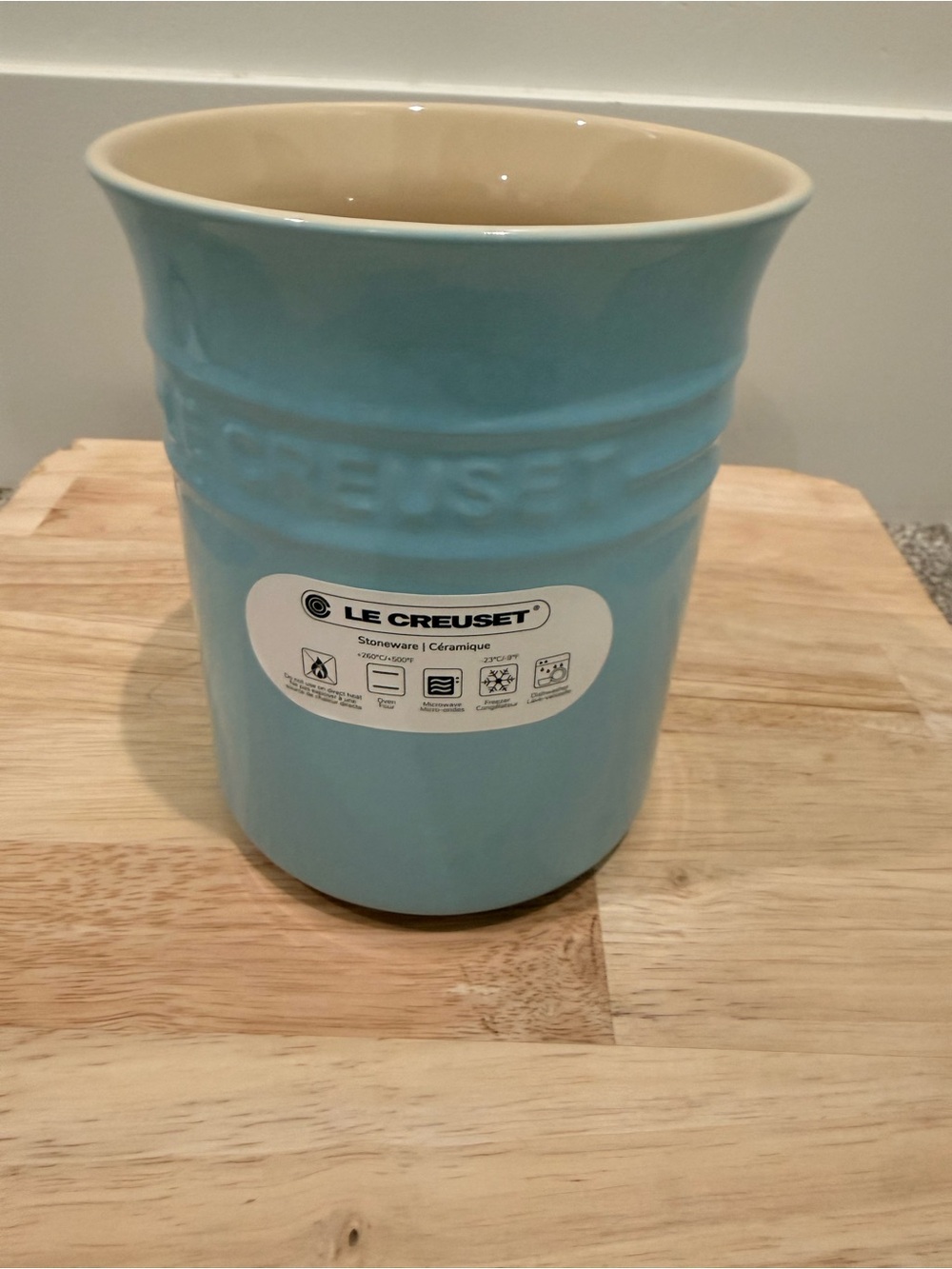 Le Creuset Sky Blue Ceramic Utensil Crock